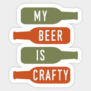 My Beer Is Crafty Sticker